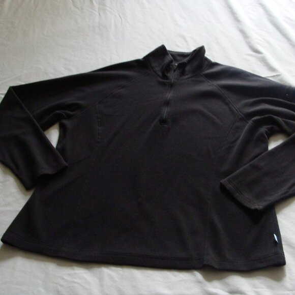 LL BEAN Charcoal Gray Long Sleeve 1/2 ZIP FLEECE Pull-Over Jacket Sz LARGE - Picture 1 of 7